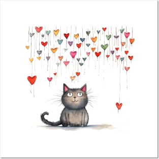 Cat Lover Valentine Posters and Art